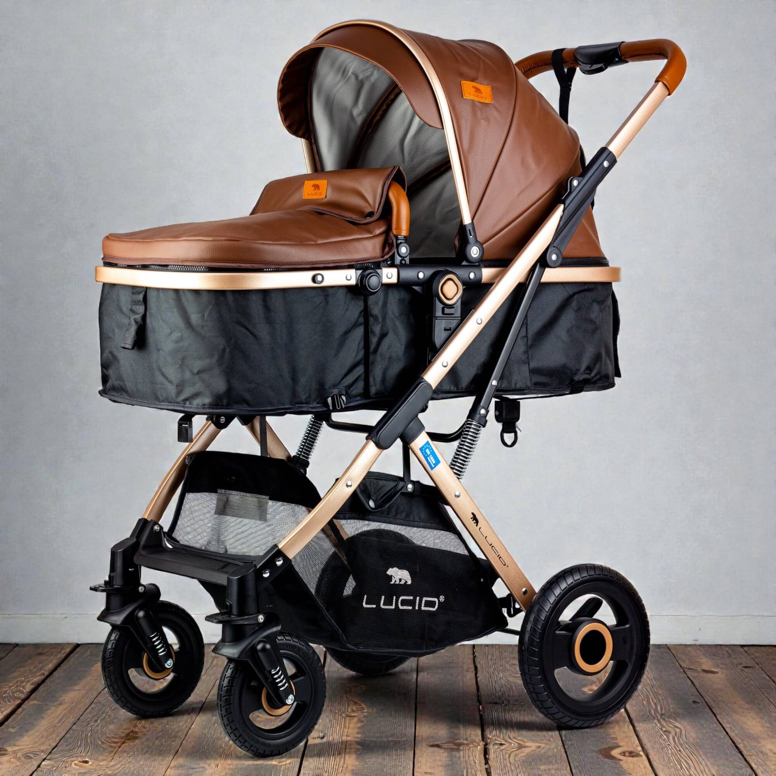 sena baby stroller, luxury carriage with umbrella and leather cover from lucid baby, model – lc1 black sena baby stroller, luxury carriage with umbrella and leather cover from lucid baby, model – lc1 black