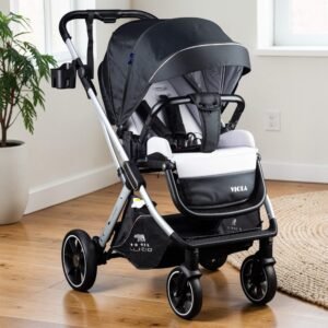 viola – سترولر بيبى كاريكوت فاخره مزوده ببطانه طبيه عاليه الكثافه من البراند لوسيد اسود موديل