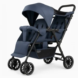 swivel pack – سترولر بيبى تؤام مزوده ببطانه طبيه عاليه الكثافه من البراند لوسيد اللون اسود موديل