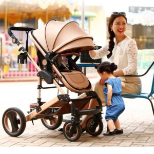 SENA PLUS – سترولر بيبى فاخره كاريكوت الحجم الكبير من لوسيد لون بنى موديل