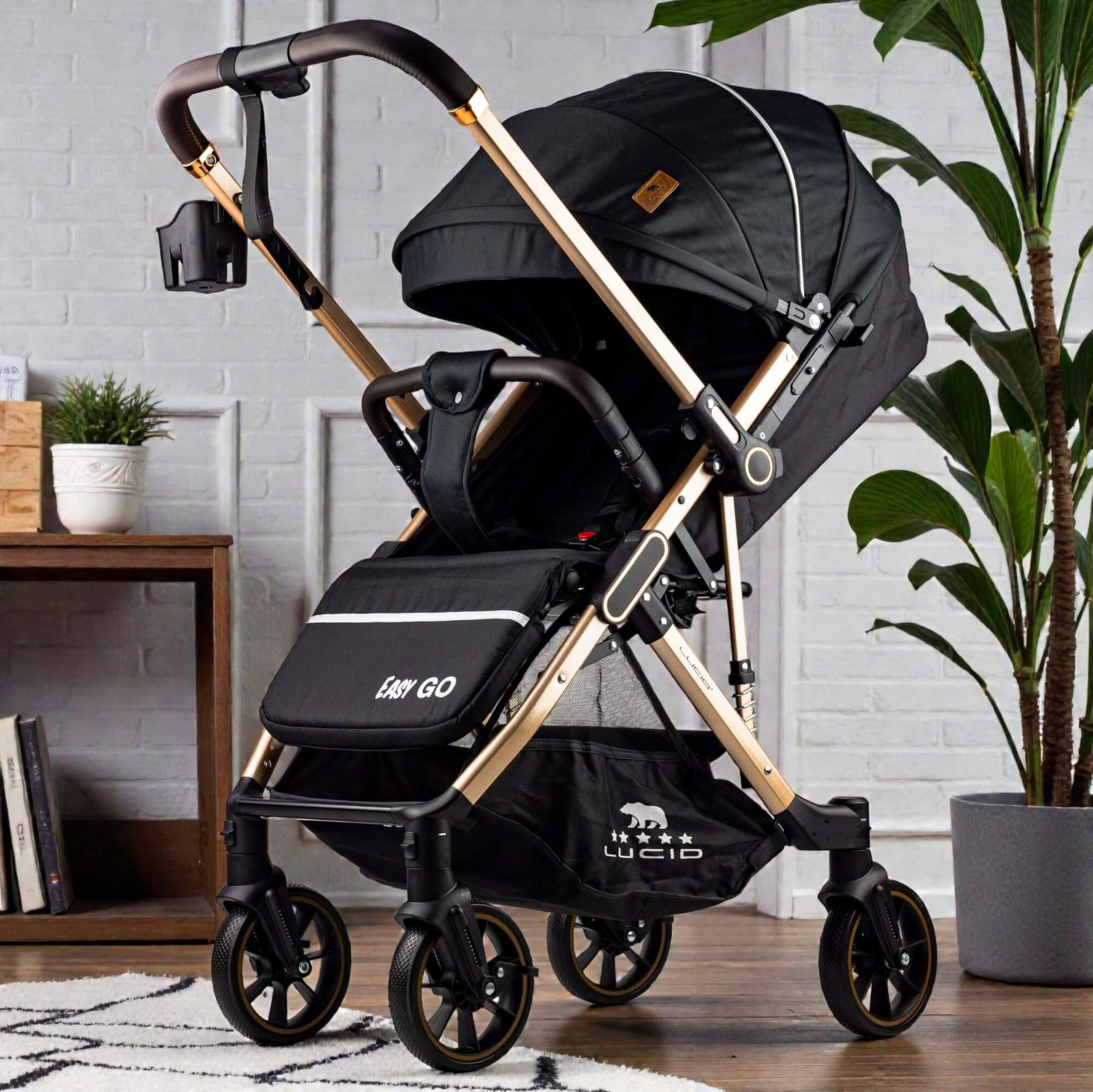 easy go – سترولر بيبى فاخره هاندل مزوده باربع عجلات متحركه360 درجه من لوسيد اسود موديل easy go – سترولر بيبى فاخره هاندل مزوده باربع عجلات متحركه360 درجه من لوسيد اسود موديل