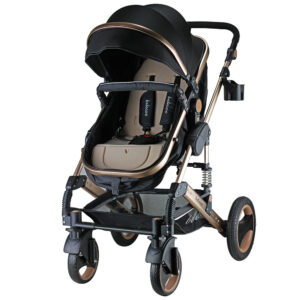 SENA PLUS – سترولر بيبى فاخره كاريكوت الحجم الكبير من لوسيد لون اسود موديل