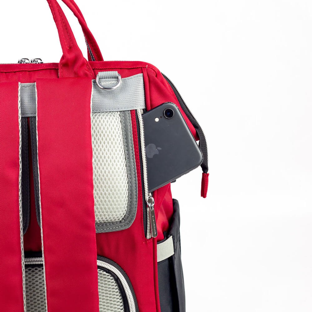 IMG_99843 حقيبه لوازم الأمهات الإصدار الاحدث من لوسيد مقاومة للمياه مع مفرش غيار وحافظه للببرونه حراريه بوصله تسخين ومزوده ببطانه طبيه للظهر-اسود - Image 8