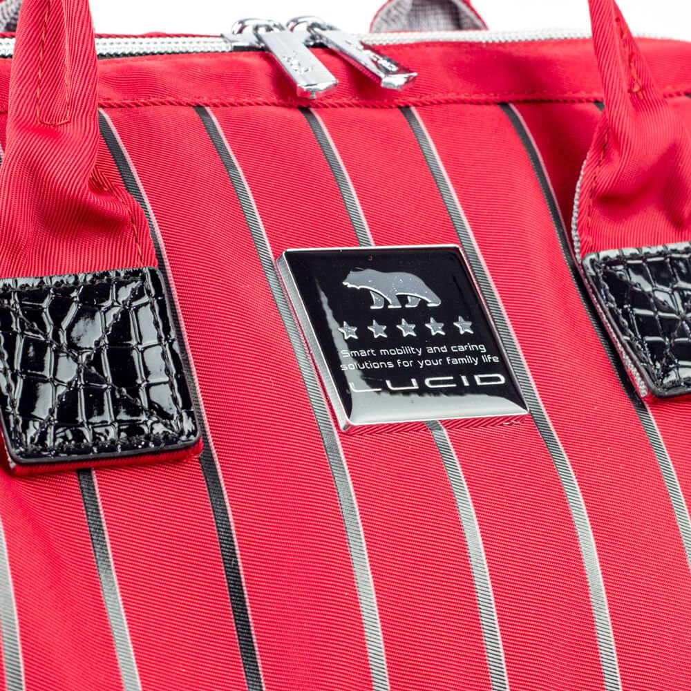 IMG_99845 حقيبه لوازم الأمهات الإصدار الاحدث من لوسيد مقاومة للمياه مع مفرش غيار وحافظه للببرونه حراريه بوصله تسخين ومزوده ببطانه طبيه للظهر-اسود - Image 7