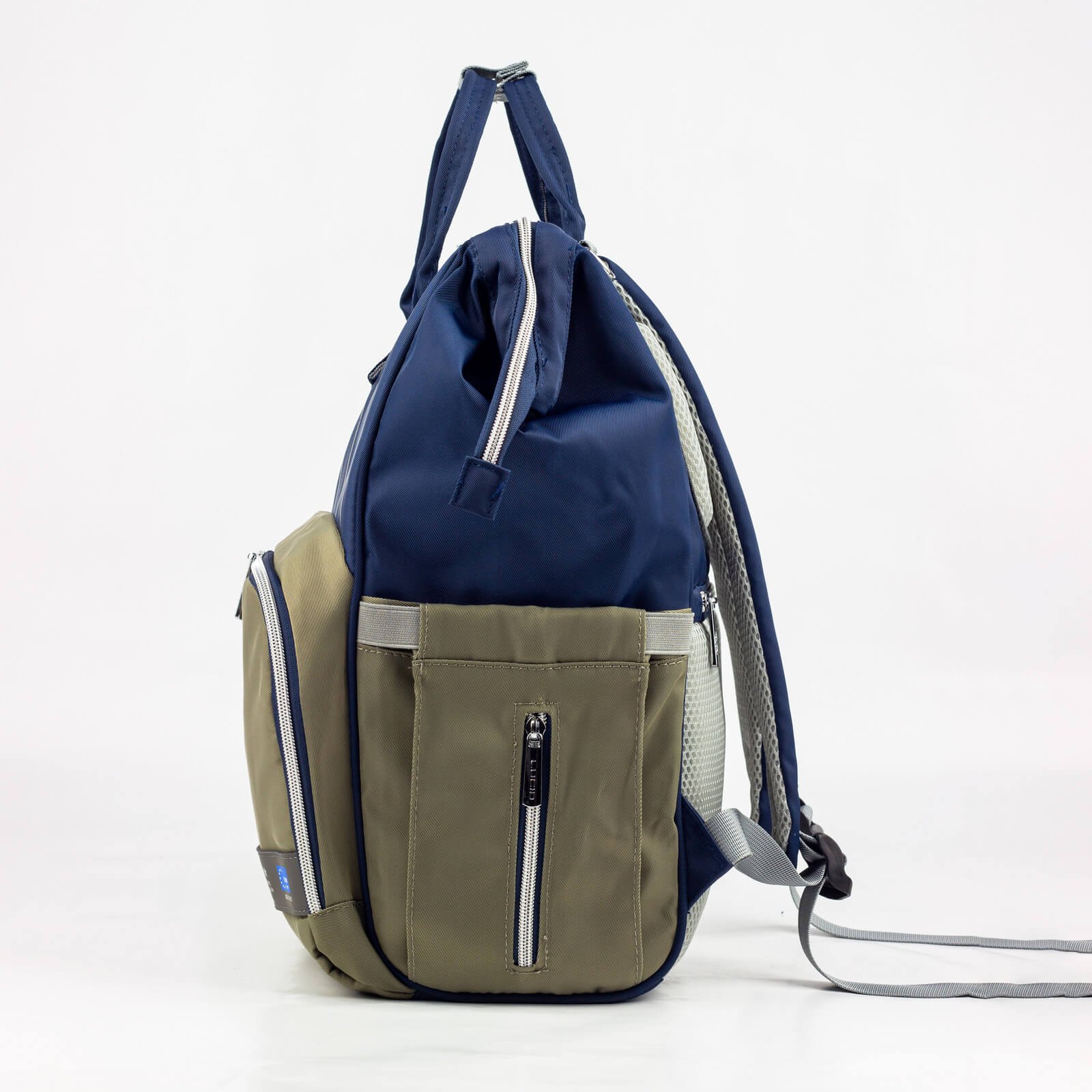 حقيبه لوازم الأمهات الإصدار الاحدث من لوسيد مقاومة للمياه مع مفرش غيار وحافظه للببرونه حراريه بوصله تسخين ازرق فى جراى حقيبه لوازم الأمهات الإصدار الاحدث من لوسيد مقاومة للمياه مع مفرش غيار وحافظه للببرونه حراريه بوصله تسخين ازرق فى جراى