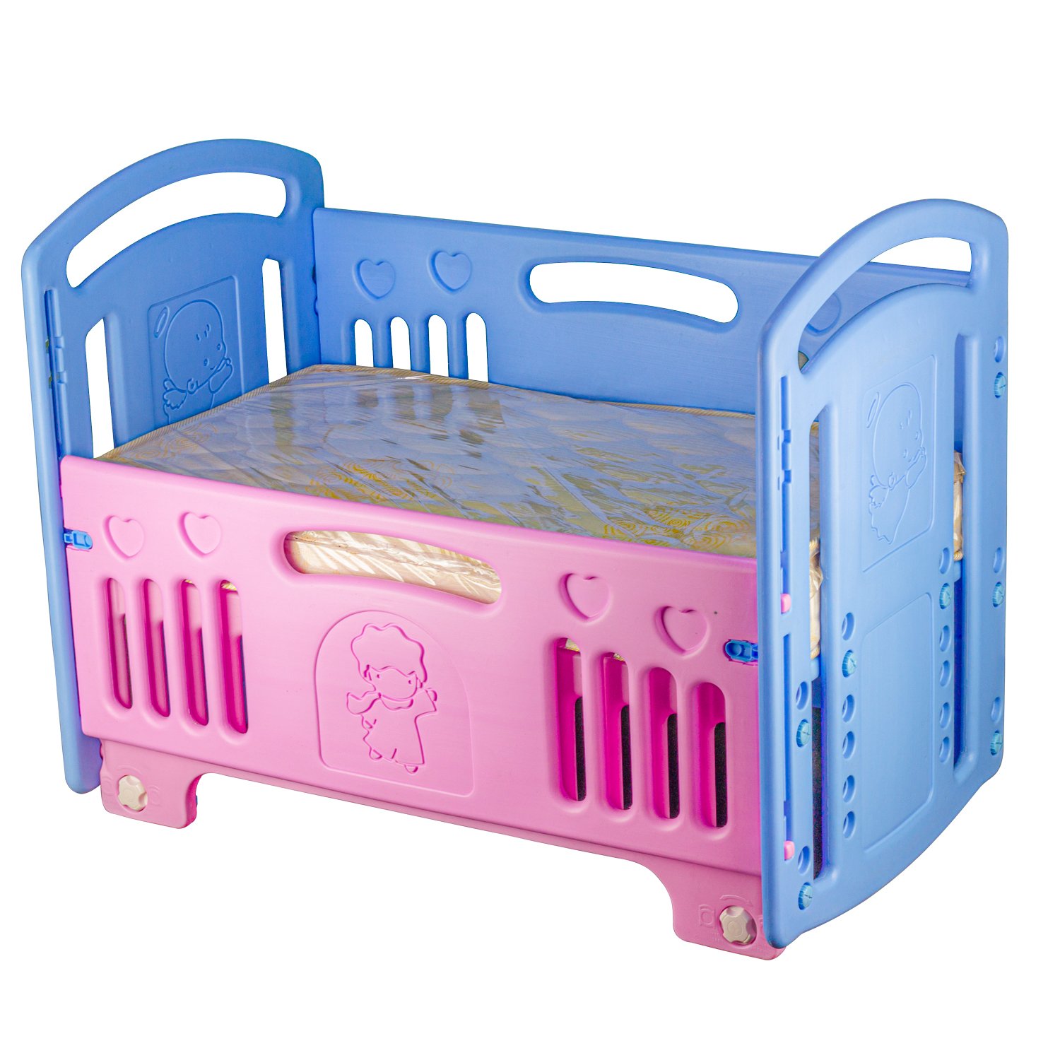 أفضل سرير أطفال بلاستيكي صلب 3 مستويات من لوسيد مع امكانيه ضمه لسرير الام ، سهل الفتح والتركيب للتخزين ويمكن غسله بالمياه اللون الازرق أفضل سرير أطفال بلاستيكي صلب 3 مستويات من لوسيد مع امكانيه ضمه لسرير الام ، سهل الفتح والتركيب للتخزين ويمكن غسله بالمياه اللون الازرق