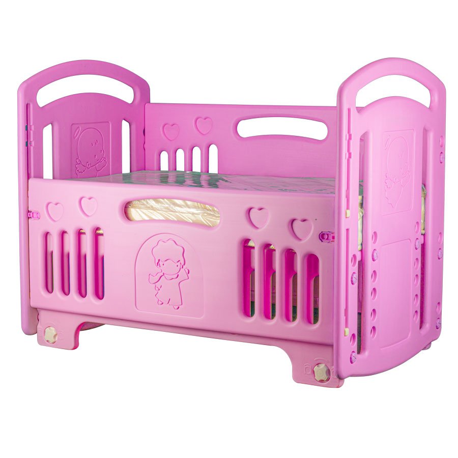 أفضل سرير أطفال بالمرتبه بلاستيك صلب 3 مستويات من لوسيد مع امكانيه ضمه لسرير الام ، سهل الفتح والتركيب للتخزين ويمكن غسله بالمياه اللون البينك أفضل سرير أطفال بالمرتبه بلاستيك صلب 3 مستويات من لوسيد مع امكانيه ضمه لسرير الام ، سهل الفتح والتركيب للتخزين ويمكن غسله بالمياه اللون البينك