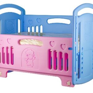 Home أفضل سرير أطفال بلاستيكي صلب 3 مستويات من لوسيد مع امكانيه ضمه لسرير الام ، سهل الفتح والتركيب للتخزين ويمكن غسله بالمياه اللون الازرق