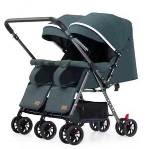 Home swivel – سترولر بيبى تؤام مزوده ببطانه طبيه عاليه الكثافه وكفر لكل بيبى للحمايه من البرد من البراند لوسيد اللون اسود موديل