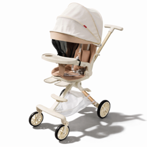 عربة أطفال فاخرة مع مظلة وحماية شمسية