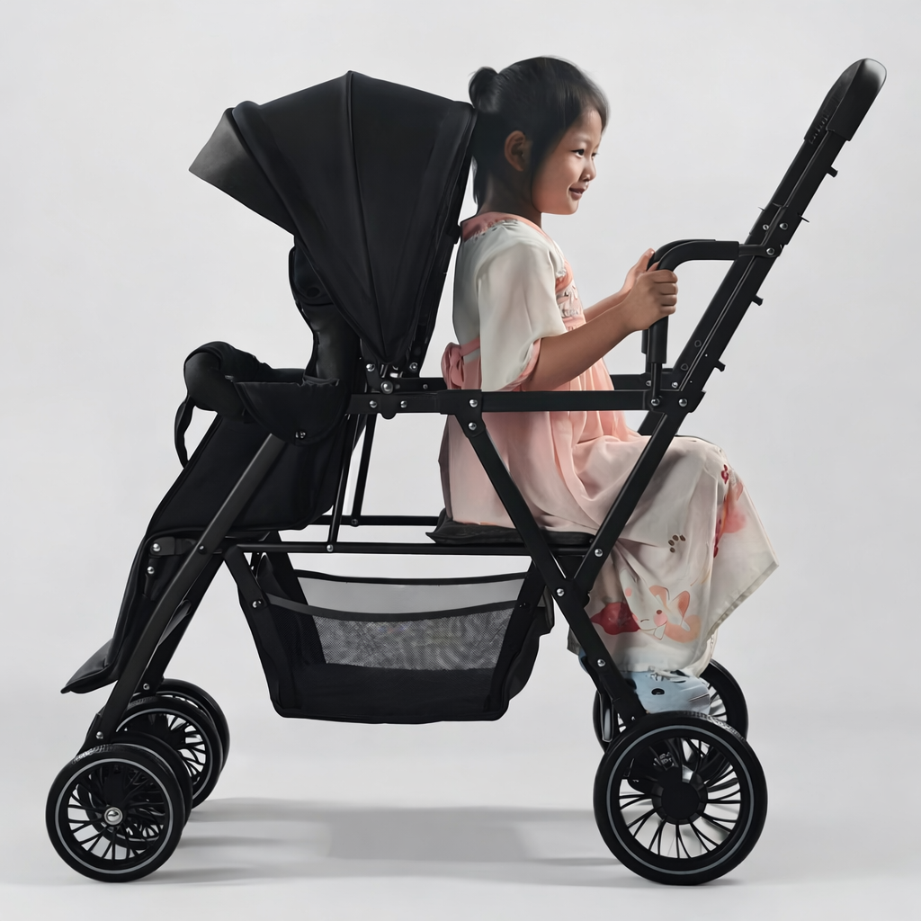 swivel pack – سترولر بيبى تؤام مزوده ببطانه طبيه عاليه الكثافه من البراند لوسيد اللون اسود موديل swivel pack – سترولر بيبى تؤام مزوده ببطانه طبيه عاليه الكثافه من البراند لوسيد اللون اسود موديل