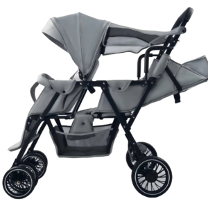 swivel pack – سترولر بيبى تؤام مزوده ببطانه طبيه عاليه الكثافه من البراند لوسيد اللون اسود موديل